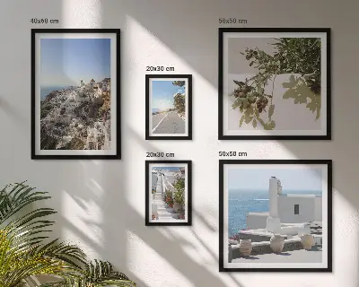 Gallery wall Santorini picturesque views