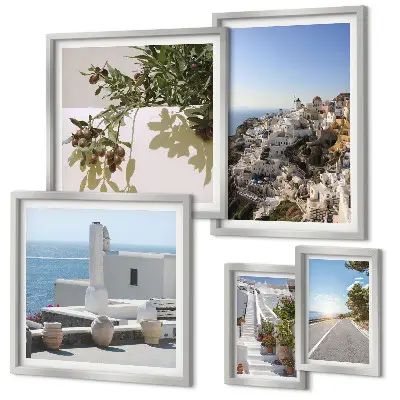 Gallery wall Santorini picturesque views