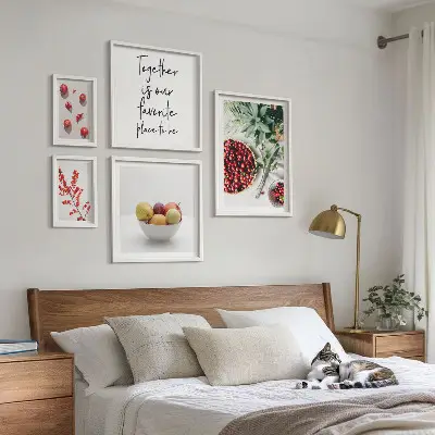 Framed photo set Fruit and plant compositions