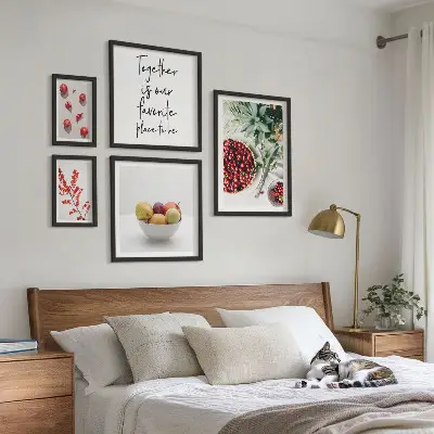 Framed photo set Fruit and plant compositions