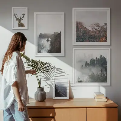 Wildlife landscapes wall art set of 5 pieces