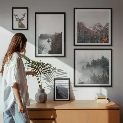 Wildlife landscapes wall art set of 5 pieces