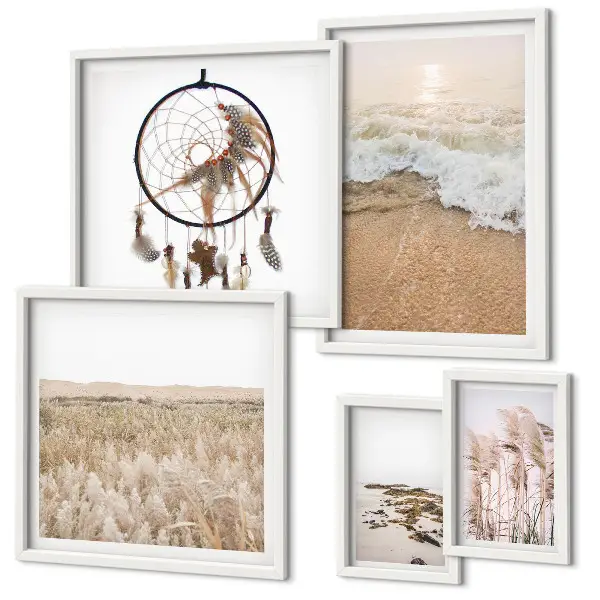 Framed photo set Natural beach landscapes