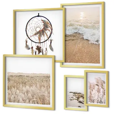 Framed photo set Natural beach landscapes