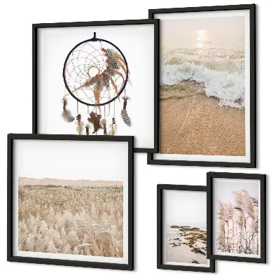 Framed photo set Natural beach landscapes