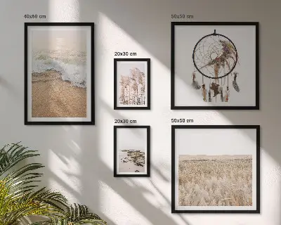 Framed photo set Natural beach landscapes