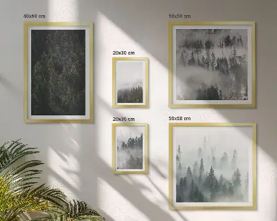 Gallery wall Green forests of misty landscapes