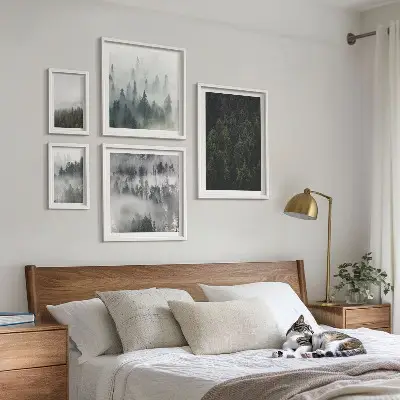 Gallery wall Green forests of misty landscapes