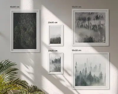 Gallery wall Green forests of misty landscapes