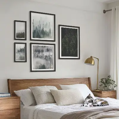 Gallery wall Green forests of misty landscapes