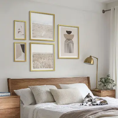 Framed photo set Stylish abstract landscapes
