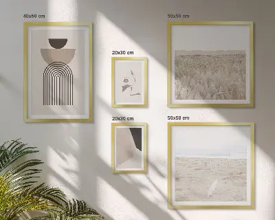 Framed photo set Stylish abstract landscapes