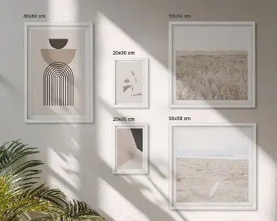 Framed photo set Stylish abstract landscapes