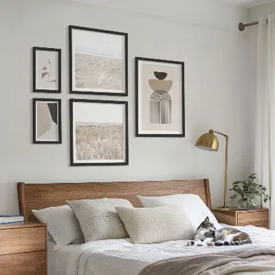 Framed photo set Stylish abstract landscapes