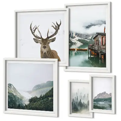 Mountain nature landscapes wall art set of 5 pieces