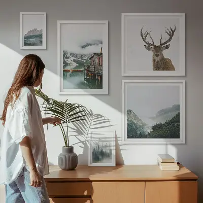 Mountain nature landscapes wall art set of 5 pieces