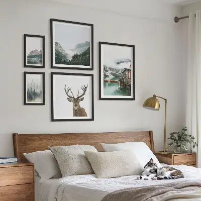 Set of 5 wall art pieces Mountain nature landscapes