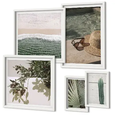 Gallery wall Summer plants water relaxation
