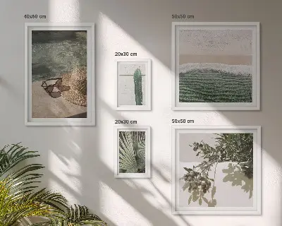 Gallery wall Summer plants water relaxation