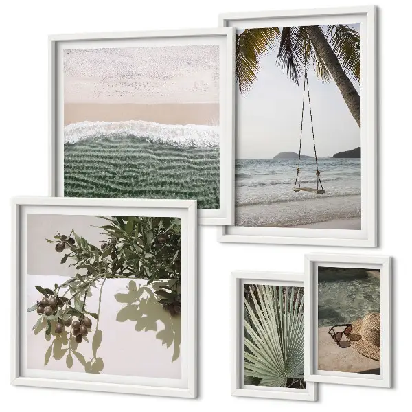 Framed photo set Tropical beaches nature harmony