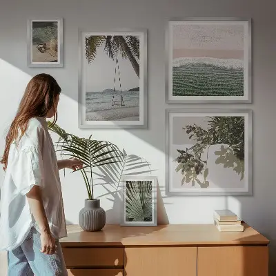 Framed photo set Tropical beaches nature harmony