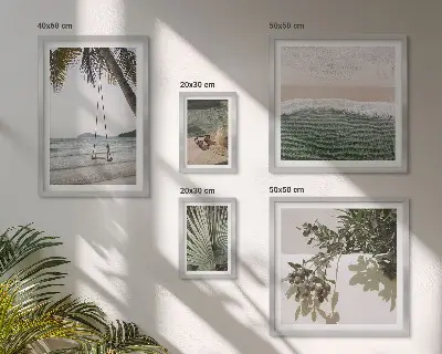 Framed photo set Tropical beaches nature harmony