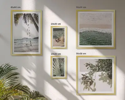 Framed photo set Tropical beaches nature harmony