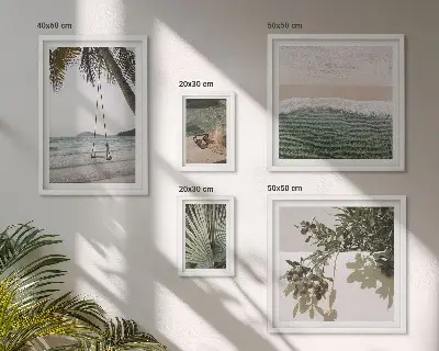 Framed photo set Tropical beaches nature harmony