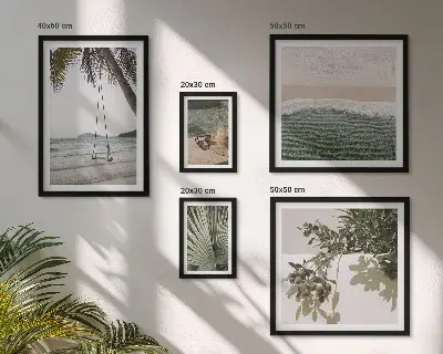 Framed photo set Tropical beaches nature harmony