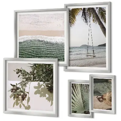 Framed photo set Tropical beaches nature harmony