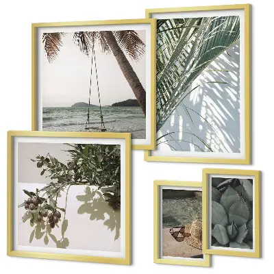 Gallery wall Tropical relaxing plants