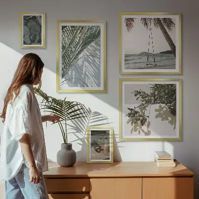 Gallery wall Tropical relaxing plants