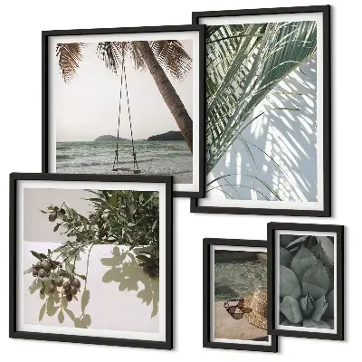 Gallery wall Tropical relaxing plants