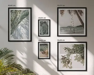 Gallery wall Tropical relaxing plants