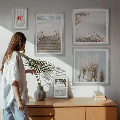 Framed photo set Beach views and nature