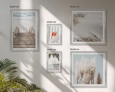Framed photo set Beach views and nature