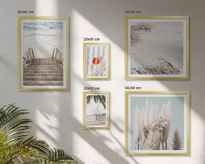 Framed photo set Beach views and nature