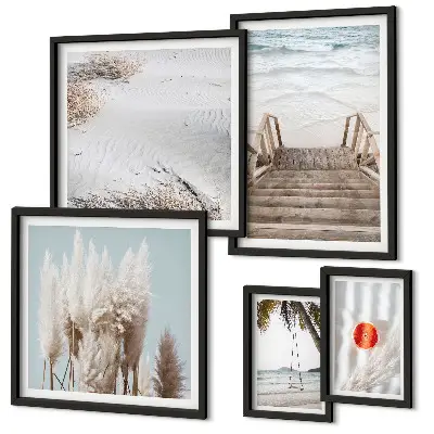 Framed photo set Beach views and nature