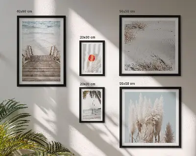 Framed photo set Beach views and nature