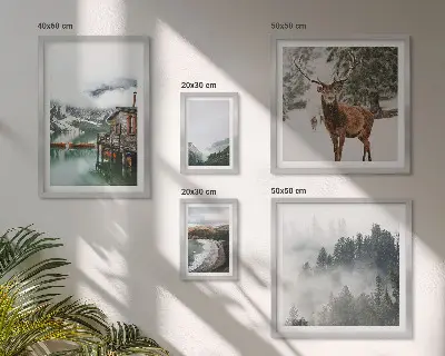 Nature wildlife mountains wall art set of 5 pieces