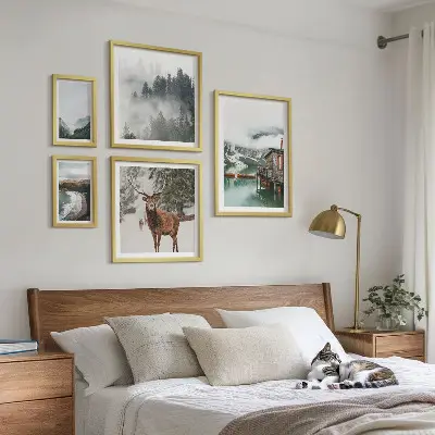Nature wildlife mountains wall art set of 5 pieces