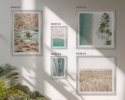 Framed photo set Tropical beach views