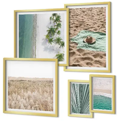 Framed photo set Tropical beach views