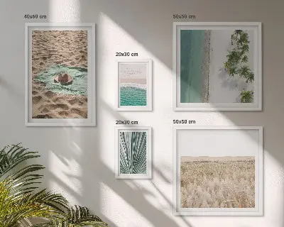 Framed photo set Tropical beach views