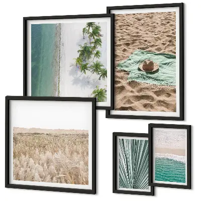 Framed photo set Tropical beach views