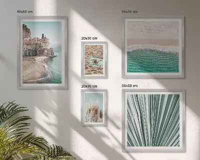 Set of 5 wall art pieces Stylish seaside views