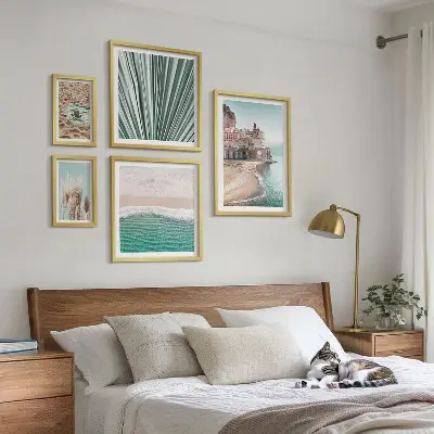 Set of 5 wall art pieces Stylish seaside views