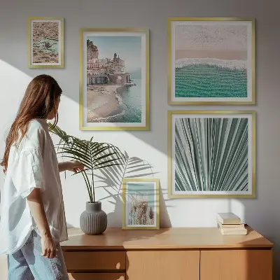 Seaside view wall art set of 5 pieces