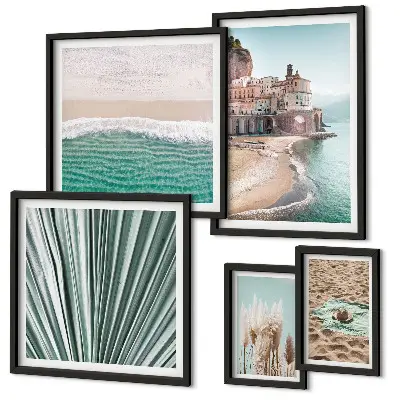 Seaside view wall art set of 5 pieces