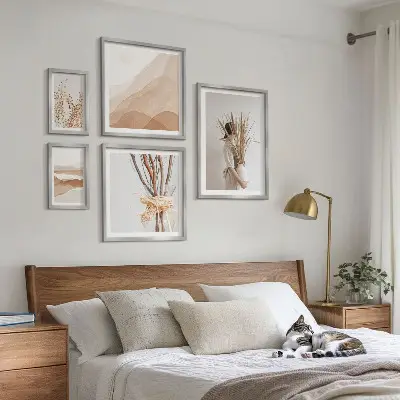 Gallery wall Stylish boho plants landscapes